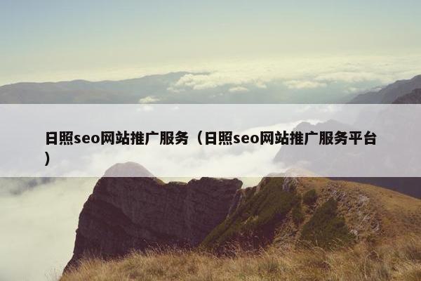 日照seo网站推广服务（日照seo网站推广服务平台）