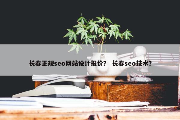 长春正规seo网站设计报价？ 长春seo技术？