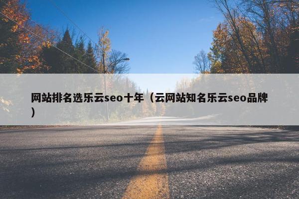 网站排名选乐云seo十年（云网站知名乐云seo品牌）