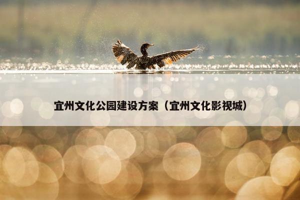 宜州文化公园建设方案（宜州文化影视城）
