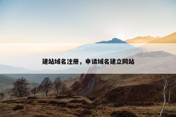 建站域名注册，申请域名建立网站