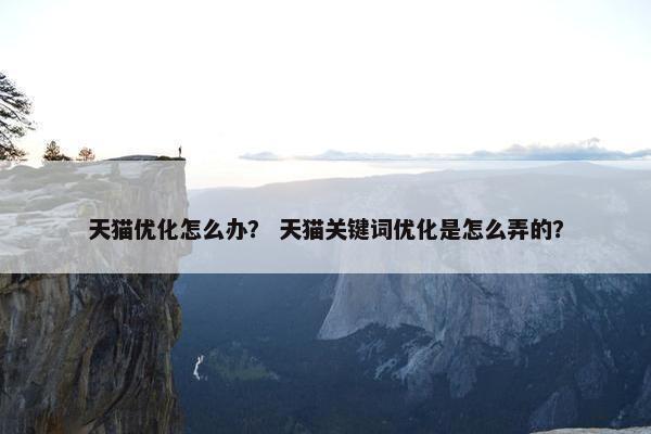 天猫优化怎么办？ 天猫关键词优化是怎么弄的？