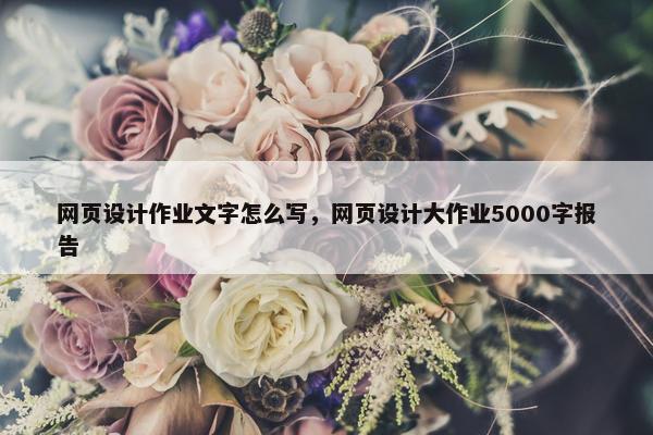 网页设计作业文字怎么写，网页设计大作业5000字报告