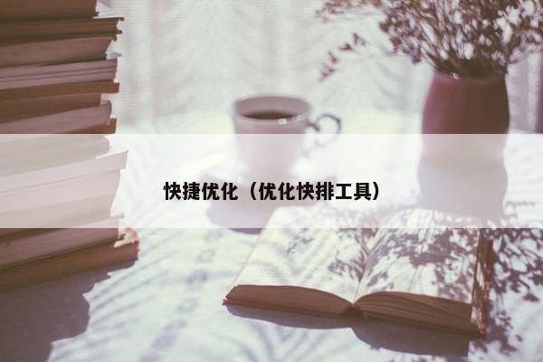 快捷优化（优化快排工具）