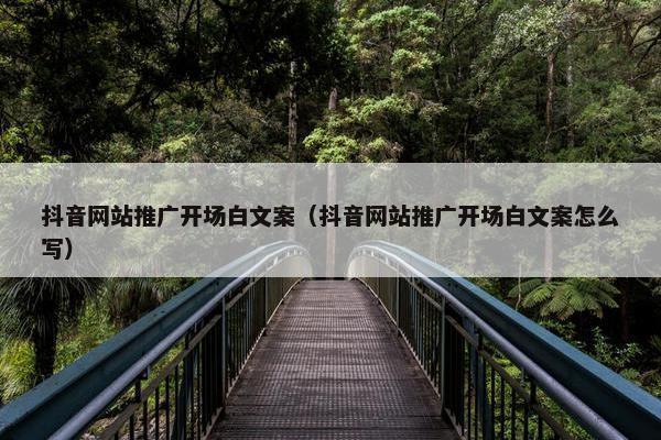 抖音网站推广开场白文案（抖音网站推广开场白文案怎么写）