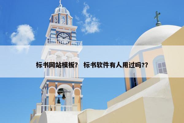 标书网站模板？ 标书软件有人用过吗?？