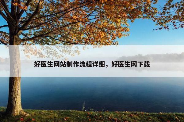 好医生网站制作流程详细，好医生网下载