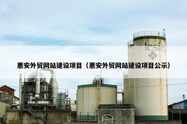 惠安外贸网站建设项目（惠安外贸网站建设项目公示）