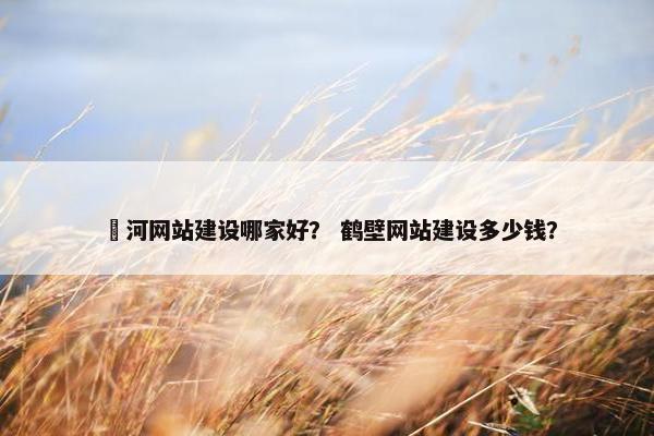浉河网站建设哪家好？ 鹤壁网站建设多少钱？