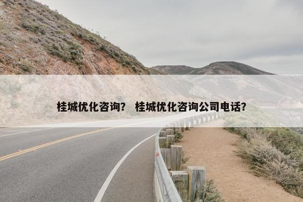 桂城优化咨询？ 桂城优化咨询公司电话？
