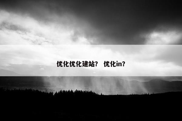 优化优化建站？ 优化in？
