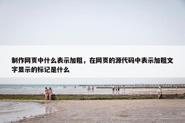 制作网页中什么表示加粗，在网页的源代码中表示加粗文字显示的标记是什么