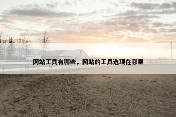 网站工具有哪些，网站的工具选项在哪里