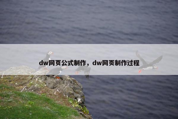 dw网页公式制作，dw网页制作过程