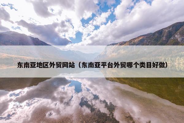 东南亚地区外贸网站（东南亚平台外贸哪个类目好做）