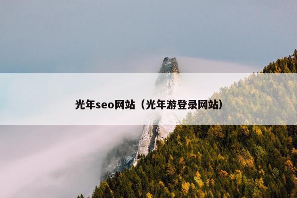光年seo网站（光年游登录网站）