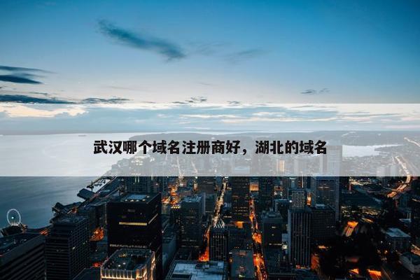 武汉哪个域名注册商好，湖北的域名