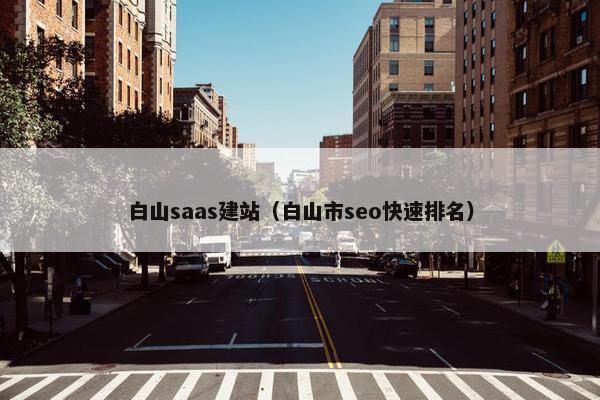 白山saas建站（白山市seo快速排名）