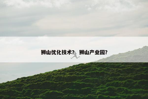 狮山优化技术？ 狮山产业园？