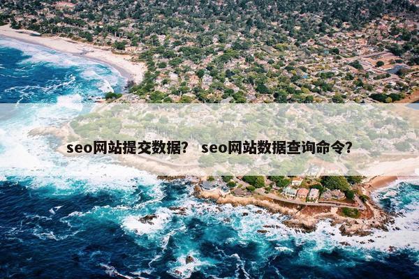 seo网站提交数据？ seo网站数据查询命令？